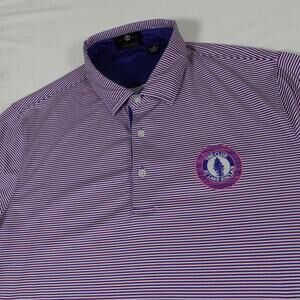 The Club at Lake Sinclair Performance Striped Golf Polo Shirt Men's Medium